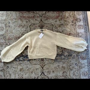 Tan sweater with bell sleeve NWT